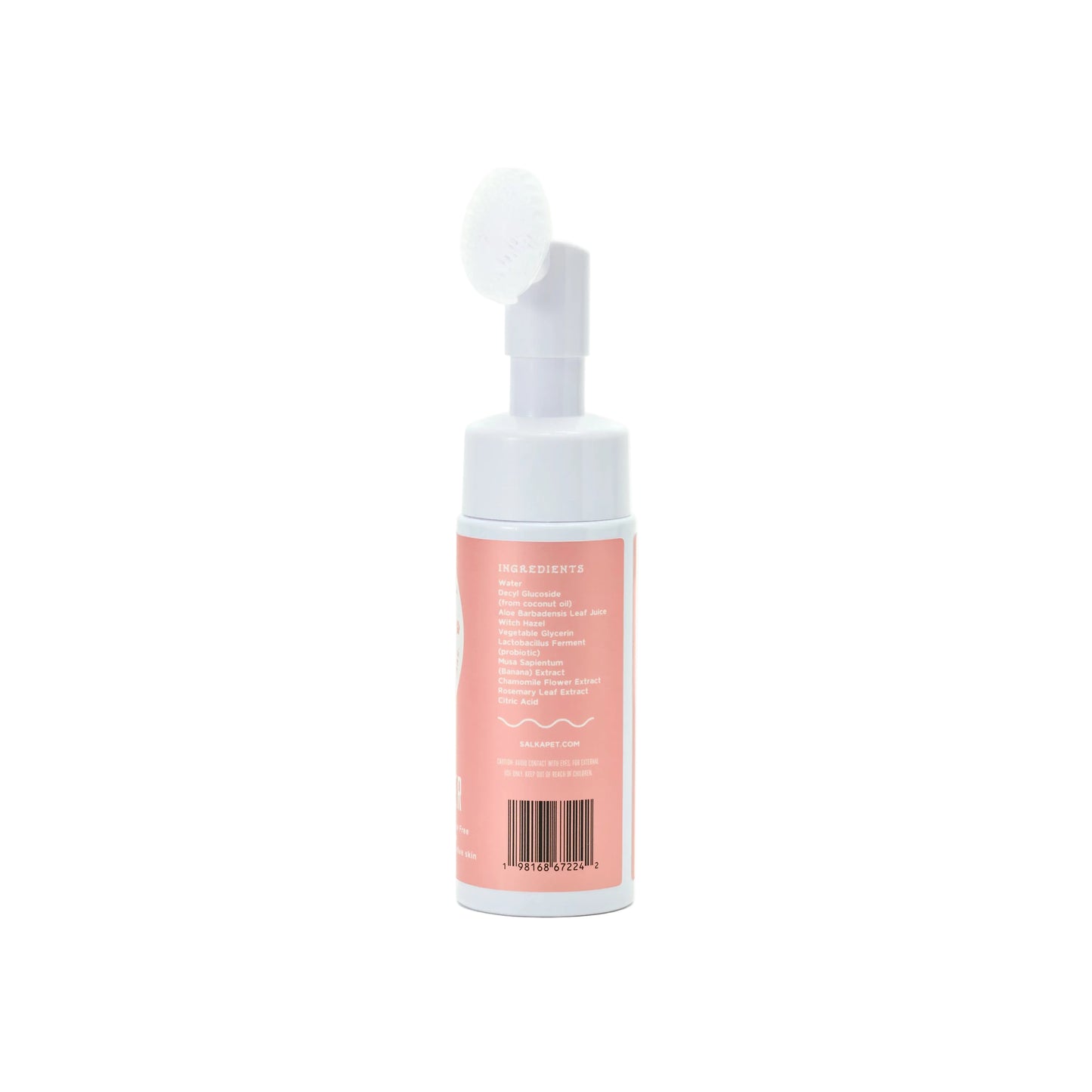SalkaPet rinse-free dog paw cleanser foaming pump with silicone scrubber (image 3)