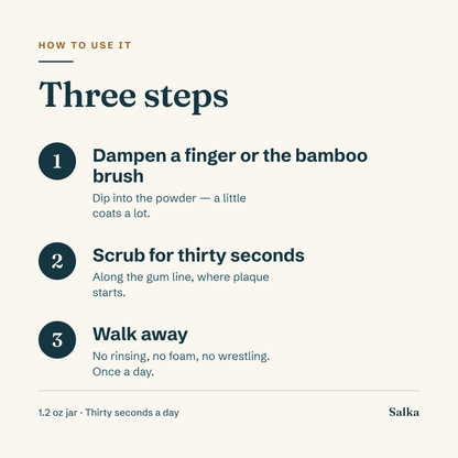 How to use SalkaPet enzymatic dog tooth scrub, step by step