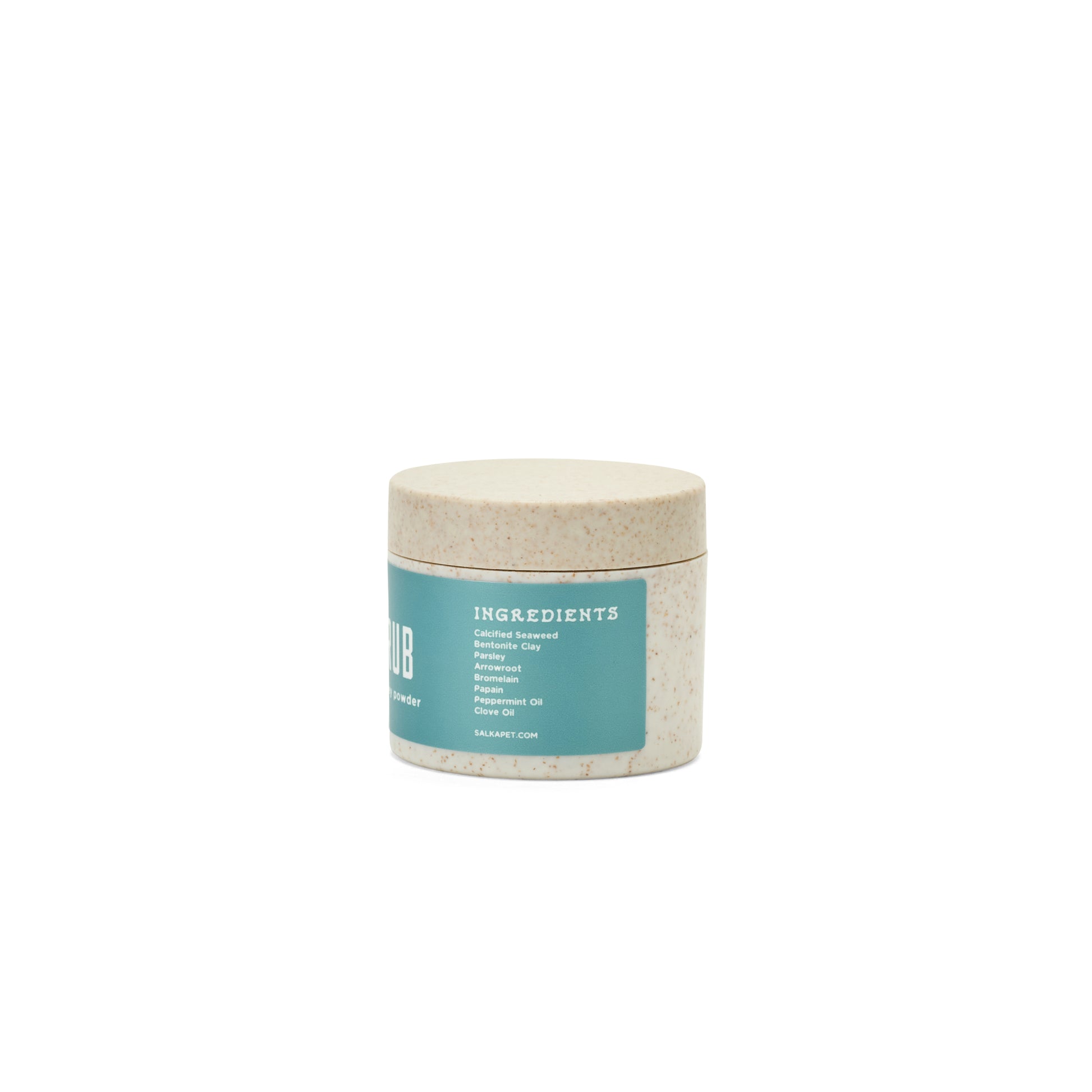 SalkaPet Enzymatic Dog Tooth Scrub natural dental powder jar (image 2)