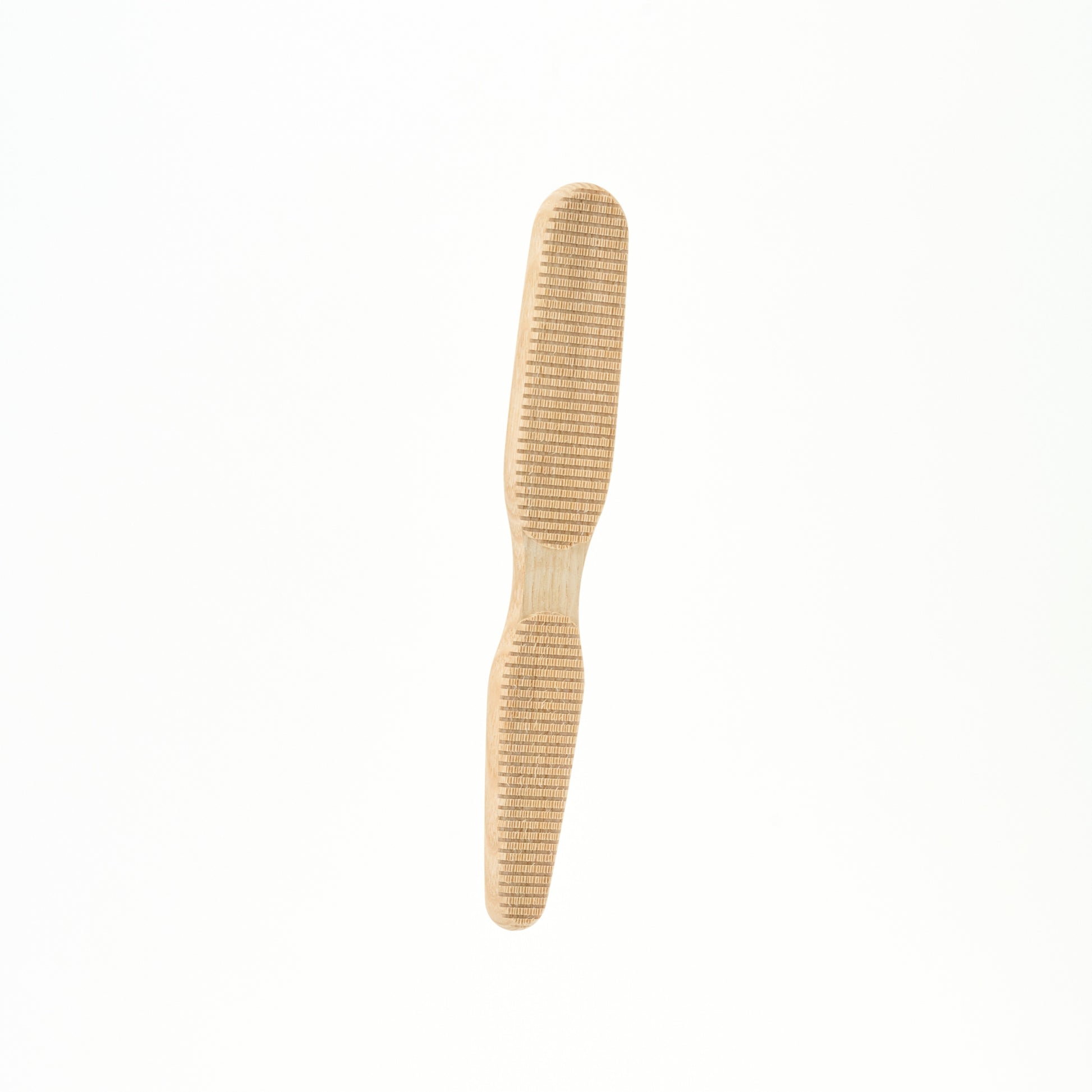SalkaPet Purrect Bond Brush — wooden barbell-shaped cat grooming tool