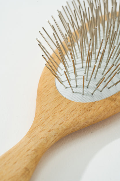 SalkaPet Tangle Tamer dog brush — large oval paddle with metal pins (image 2)