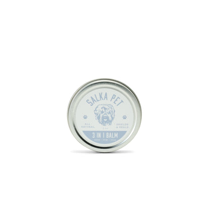 SalkaPet 3-in-1 Balm tin for dog nose, paws, and dry skin spots