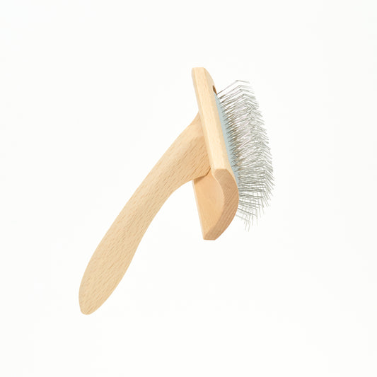 Two-brush dog grooming kit lifestyle photo
