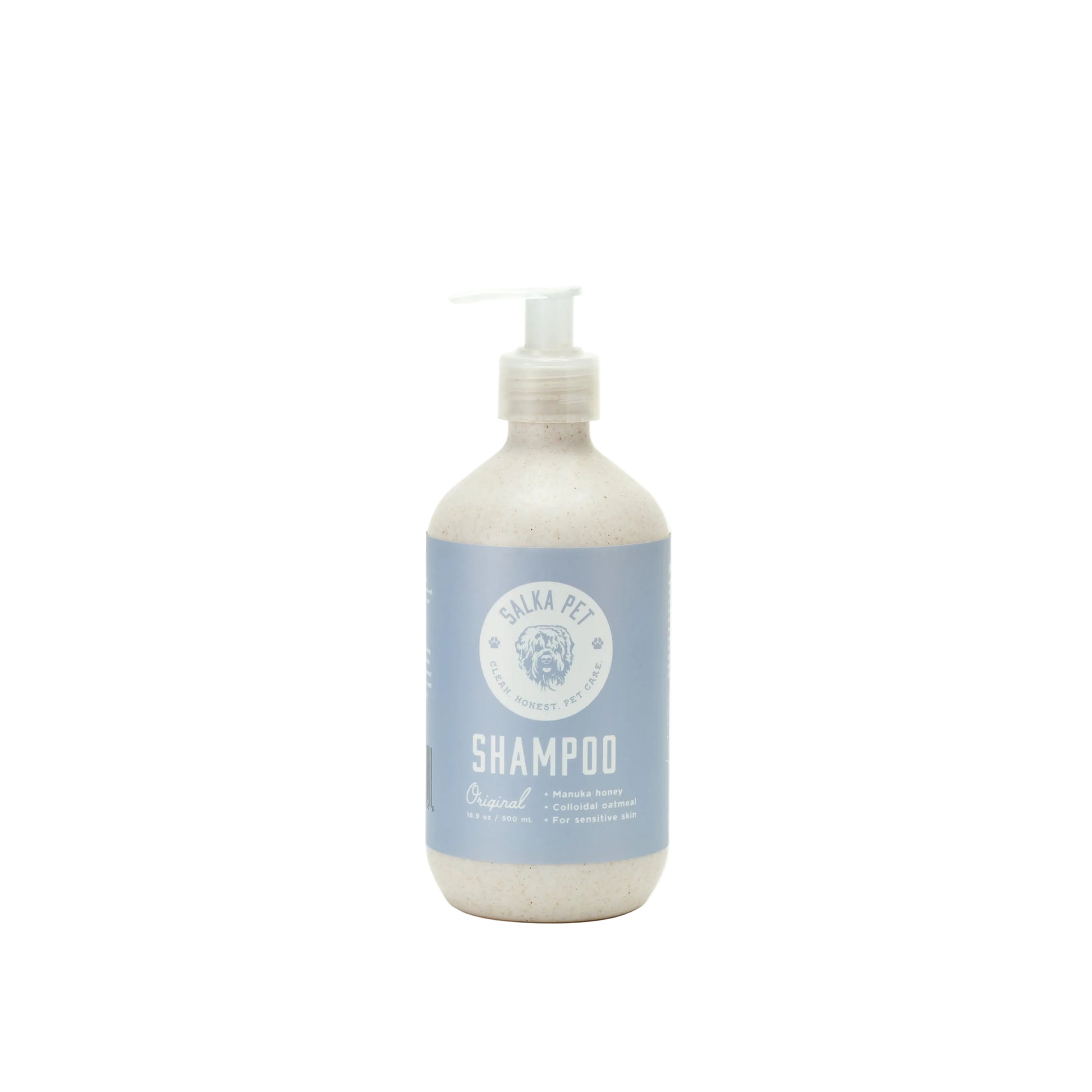 SalkaPet Hypoallergenic Dog Shampoo bottle for sensitive and itchy skin