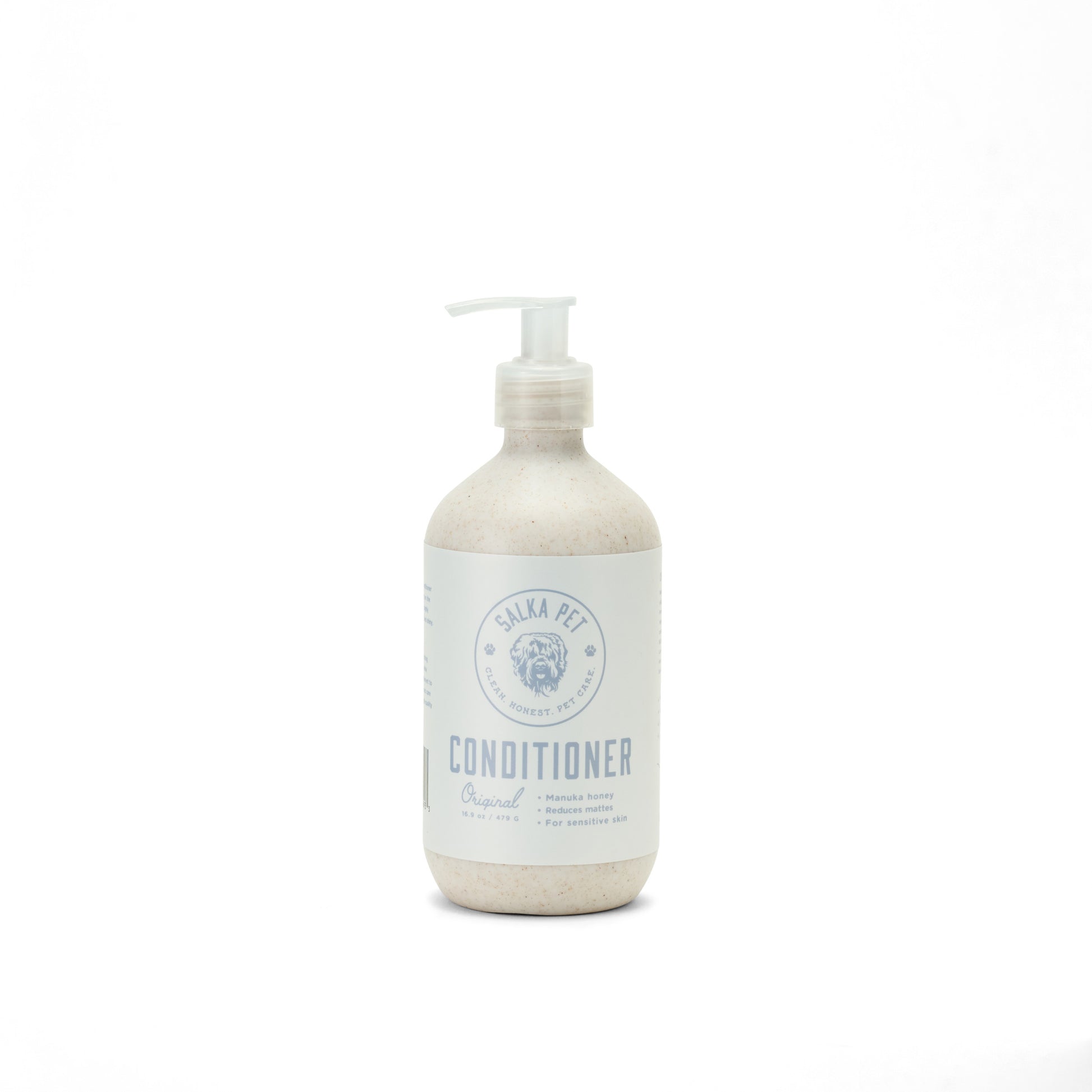 SalkaPet Moisturizing Dog Conditioner & Detangler bottle for long and curly coats