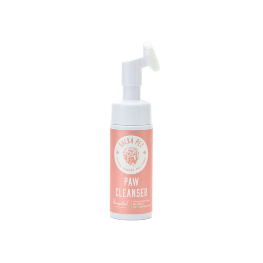 SalkaPet Rinse-Free Dog Paw Cleanser with foaming pump