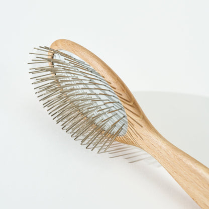 SalkaPet Tiny Tamer dog brush detail — fine pins for puppies and detail areas